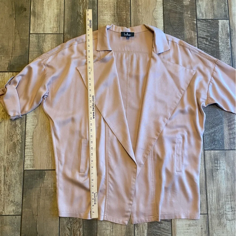 Lulu's Blush Pink Open Front Jacket - Picture 15 of 16